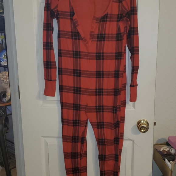 PINK VICTORIA'S SECRET RED PLAID ONESIE - Picture 2 of 2